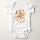 Ik hou van mijn Big Sister Girly Custom Photo and  Romper (Voorkant)