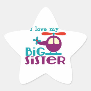 Ik hou van mijn Big Sister Ster Sticker