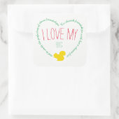 Ik hou van mijn Big Sorority Sticker (Tas)