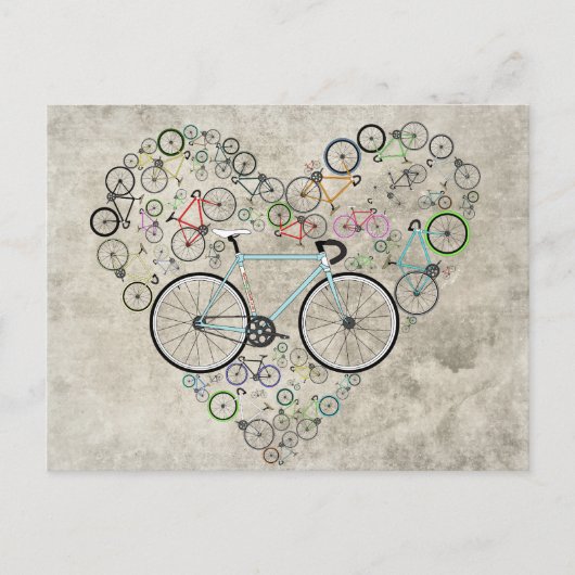 Ik hou van mijn bike briefkaart (Voorkant)