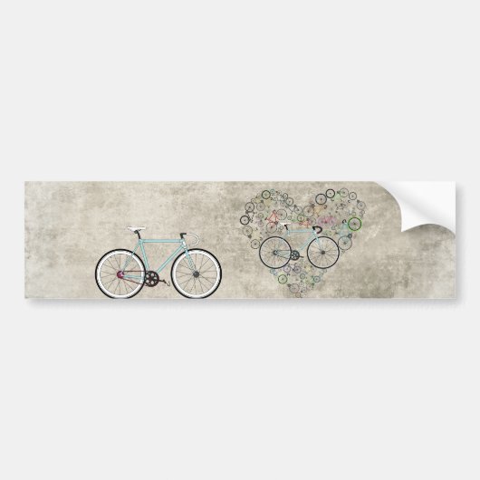 Ik hou van mijn bike bumpersticker (Voorkant)