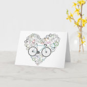 Ik hou van mijn bike kaart (Gele Bloem)