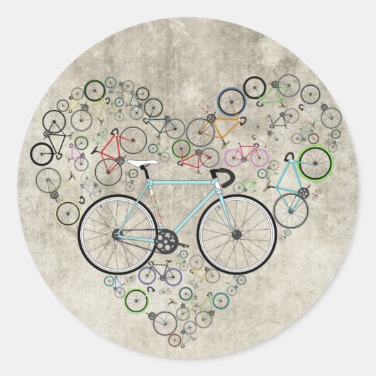 Ik hou van mijn bike ronde sticker (Voorkant)