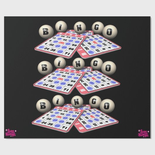 Ik hou van mijn Bingo wrapping gift papier (Vlak)