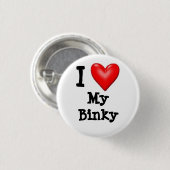 Ik hou van mijn Binky Ronde Button 3,2 Cm (Voorkant /achterkant)