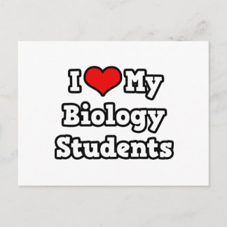 Ik hou van mijn biologie studenten briefkaart