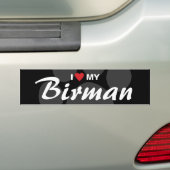 Ik hou van mijn Birman Bumpersticker (Op auto)