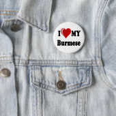 Ik hou van mijn Birmese kat Ronde Button 5,7 Cm (In situ)