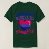 Ik hou van mijn biseksuele dochter Bisexual Pride T-shirt (Design voorkant)