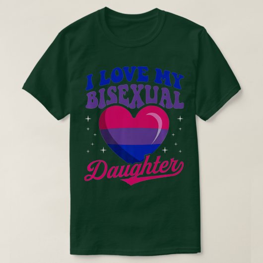 Ik hou van mijn biseksuele dochter Bisexual Pride T-shirt (Design voorkant)