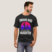 Ik hou van mijn biseksuele dochter Papa Parent A T-shirt (Voorkant volledig)