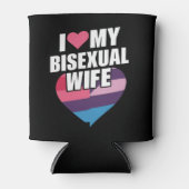 Ik hou van mijn biseksuele vrouw Bi Pride Bisexual Blikjeskoeler (Voorkant)