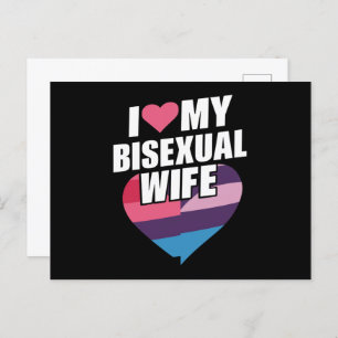 Ik hou van mijn biseksuele vrouw Bi Pride Bisexual Briefkaart