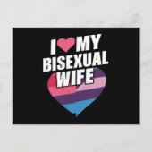 Ik hou van mijn biseksuele vrouw Bi Pride Bisexual Briefkaart (Voorkant)