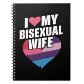 Ik hou van mijn biseksuele vrouw Bi Pride Bisexual Notitieboek (Voorkant)