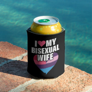 Ik hou van mijn biseksuele vrouw Bi trots biseksue Blikjeskoeler