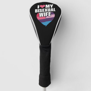Ik hou van mijn biseksuele vrouw Bi trots biseksue Golfheadcover