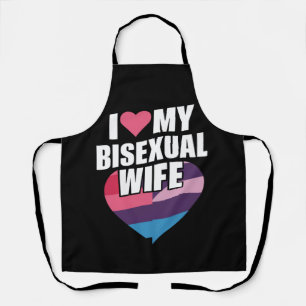 Ik hou van mijn biseksuele vrouw Bi trots biseksue Schort