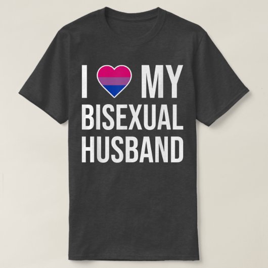 Ik hou van mijn biseual Husband T-shirt (Design voorkant)