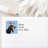 Ik hou van mijn Black en Tan Coonhound Etiket (Insitu)