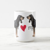 Ik hou van mijn Black en Tan Coonhound Koffiemok (Center)
