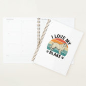 Ik hou van mijn Blake-hond Retro-gravureontwerp_1 Planner (Display)