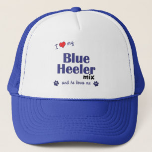 Ik hou van mijn blauwe voeler Mix (mannelijke hond Trucker Pet