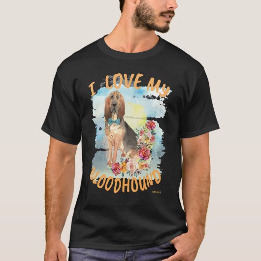 Ik hou van mijn bloedhond 1 t-shirt (Voorkant)