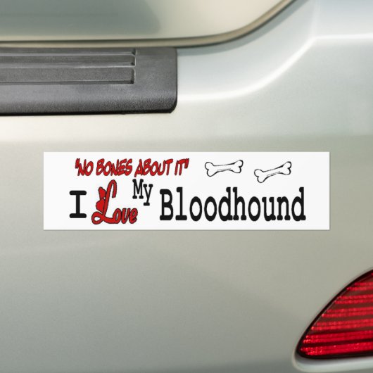 Ik hou van mijn bloedhond bumpersticker (Op auto)