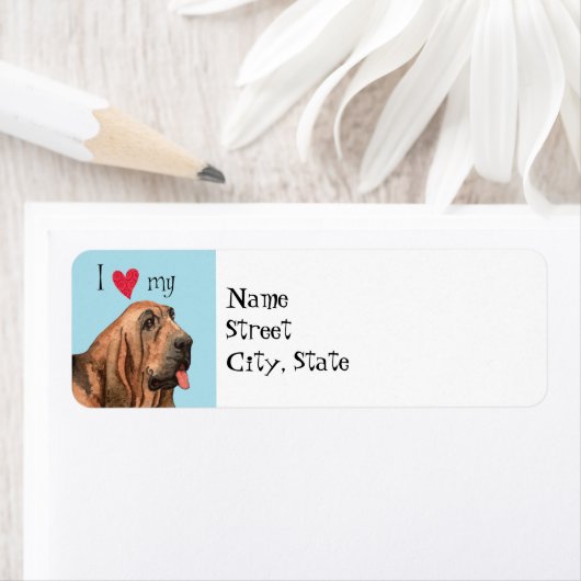 Ik hou van mijn bloedhond etiket (Insitu)