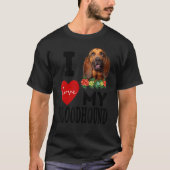 Ik hou van mijn bloedhond hond huisdier mama vader t-shirt (Voorkant)