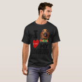 Ik hou van mijn bloedhond hond huisdier mama vader t-shirt (Voorkant volledig)