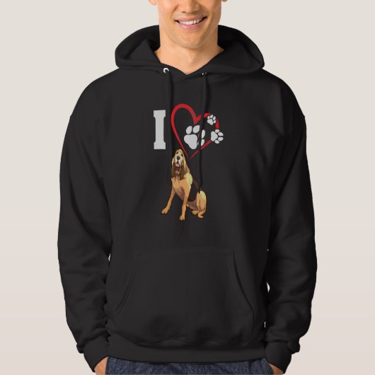 Ik hou van mijn bloedhond hoodie (Voorkant)