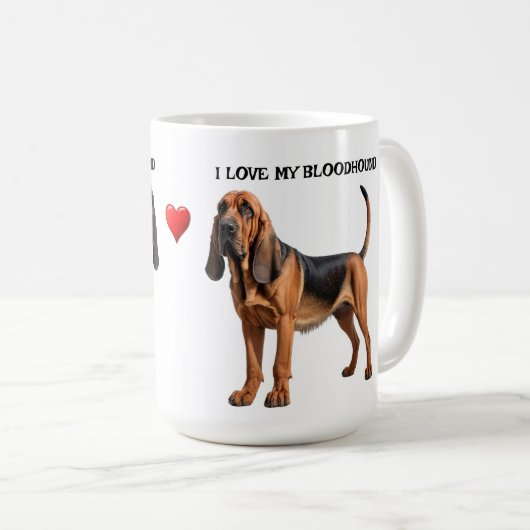 Ik hou van mijn bloedhond koffiemok (Voorkant rechts)