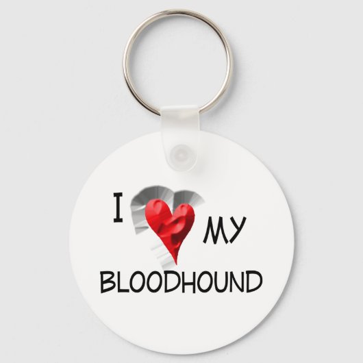 Ik hou van mijn bloedhond sleutelhanger (Voorkant)