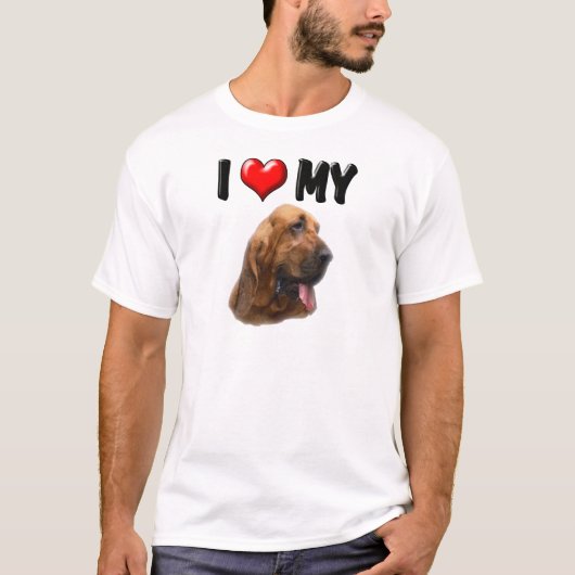 Ik hou van mijn bloedhond t-shirt (Voorkant)