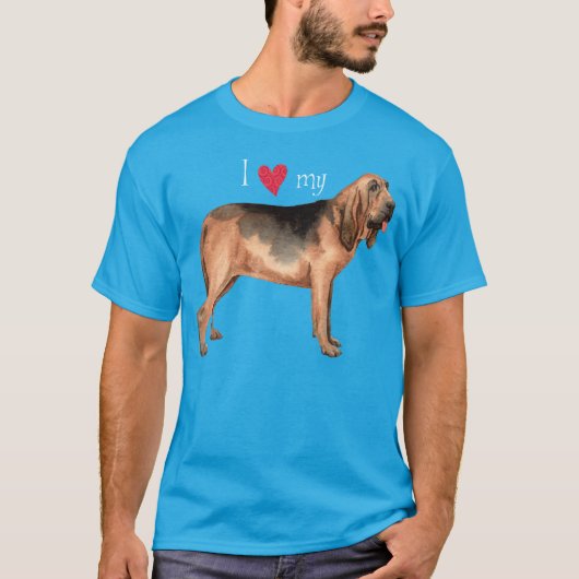 Ik hou van mijn bloedhond t-shirt (Voorkant)