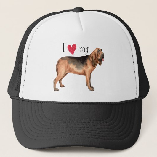 Ik hou van mijn bloedhond trucker pet (Voorkant)
