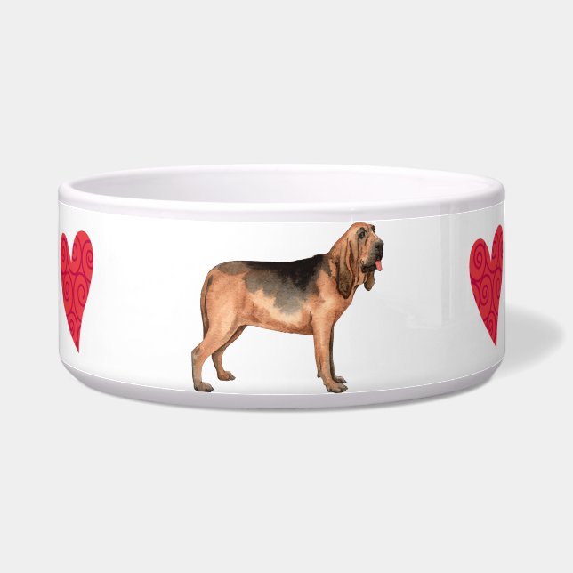 Ik hou van mijn bloedhond voerbakje (Rechts)