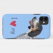 Ik hou van mijn Bluetick Coonhound Case-Mate iPhone Case (Achterkant (horizontaal))