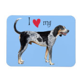 Ik hou van mijn Bluetick Coonhound Magneet (Horizontaal)
