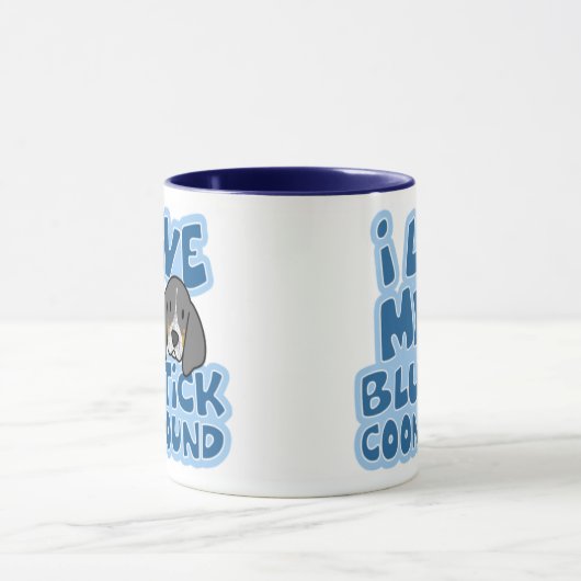 Ik hou van mijn Bluetick Coonhound Mok (Midden)