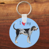Ik hou van mijn Bluetick Coonhound Sleutelhanger (Voorkant)