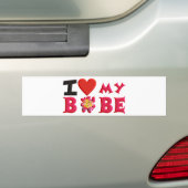 Ik hou van Mijn Bobe Bumpersticker (Op auto)