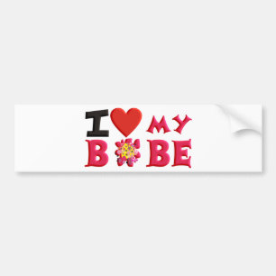 Ik hou van Mijn Bobe Bumpersticker