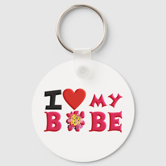 Ik hou van Mijn Bobe Sleutelhanger (Voorkant)