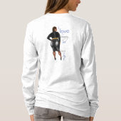 Ik hou van mijn bochtige zelf t-shirt (Achterkant)