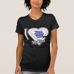 Ik hou van mijn boe met je foto met vleermuizen t-shirt