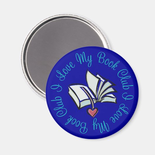 Ik hou van mijn boekclub magneet (Voorkant / Achterkant)