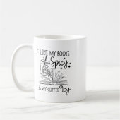Ik hou van mijn boeken en mijn koffie met Hallowee Koffiemok (Links)